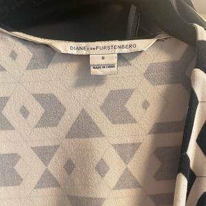 Diane Von Furstenberg Geo Shaped Wrap Dress